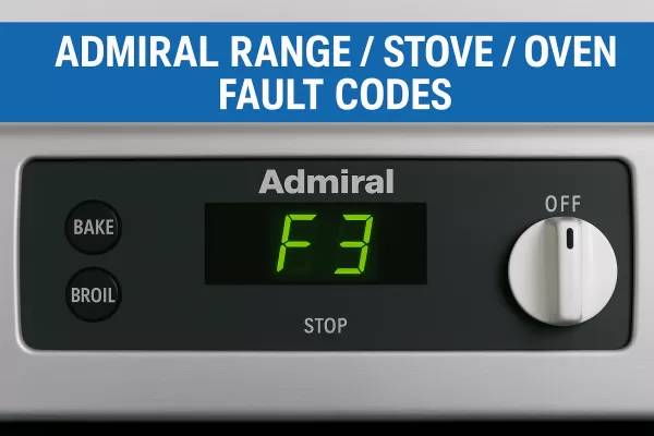 Admiral Range, Stove & Oven Error Codes