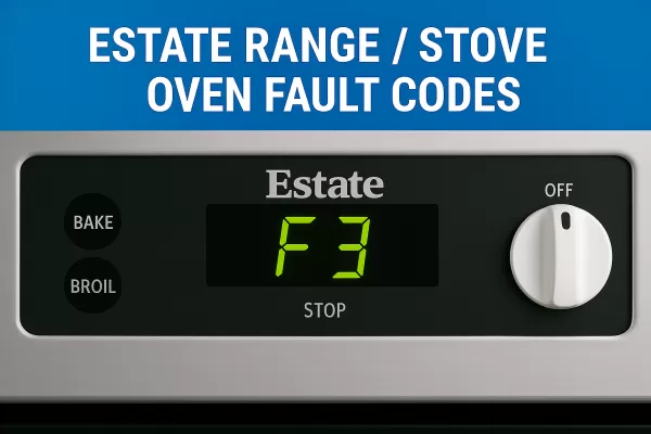 Estate Range / Stove / Oven Fault Codes